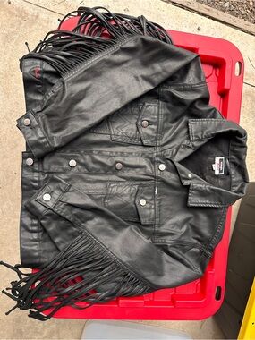 Wrangler Black Fringe Jean Jacket